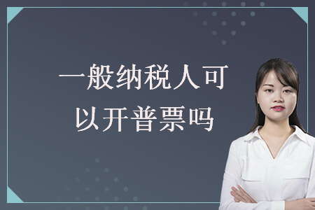 一般納稅人可以開普票嗎