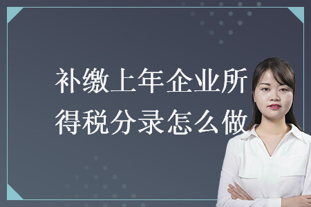 補繳上年企業(yè)所得稅分錄怎么做