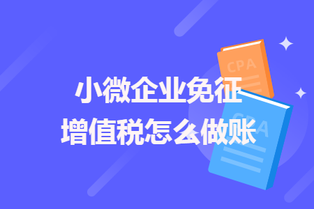 小微企業(yè)免征增值稅怎么做賬