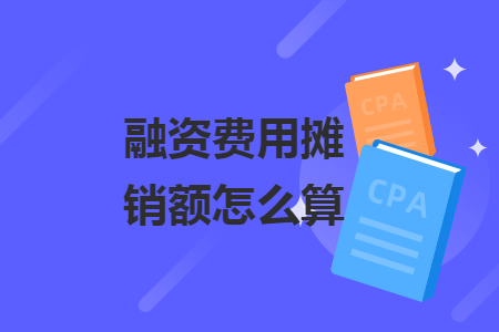融資費用攤銷額怎么算