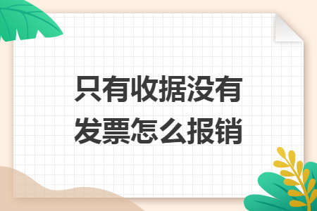 只有收據(jù)沒有發(fā)票怎么報(bào)銷