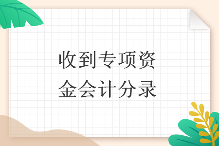 收到專項(xiàng)資金會(huì)計(jì)分錄