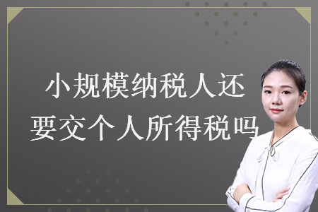 小規(guī)模納稅人還要交個人所得稅嗎