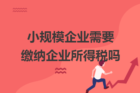 小規(guī)模企業(yè)需要繳納企業(yè)所得稅嗎