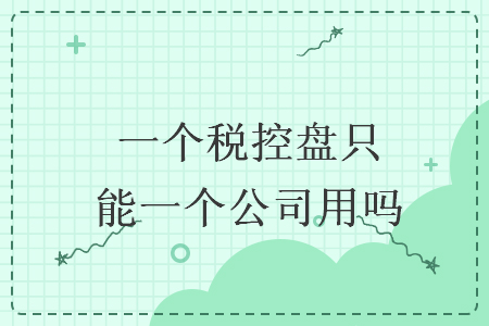 一個(gè)稅控盤(pán)只能一個(gè)公司用嗎