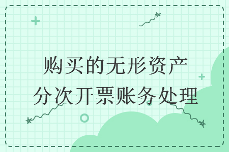 購買的無形資產(chǎn)分次開票賬務(wù)處理