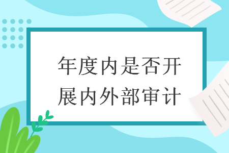 年度內(nèi)是否開展內(nèi)外部審計