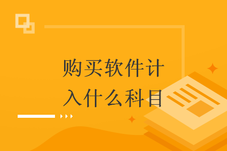 購買軟件計入什么科目