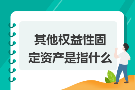 其他權益性固定資產(chǎn)是指什么
