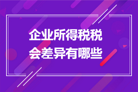 企業(yè)所得稅稅會差異有哪些