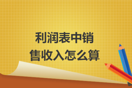 利潤表中銷售收入怎么算