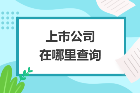 上市公司在哪里查詢