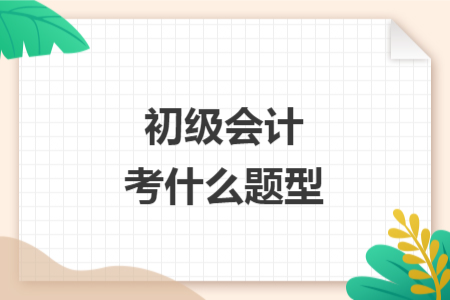 初級會計考什么題型