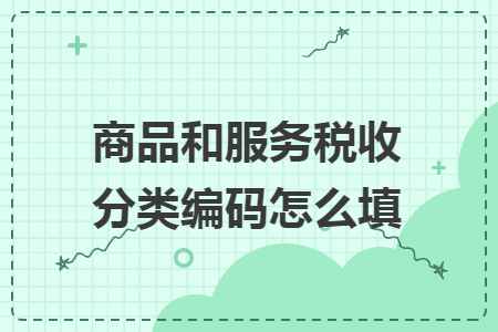商品和服務(wù)稅收分類編碼怎么填
