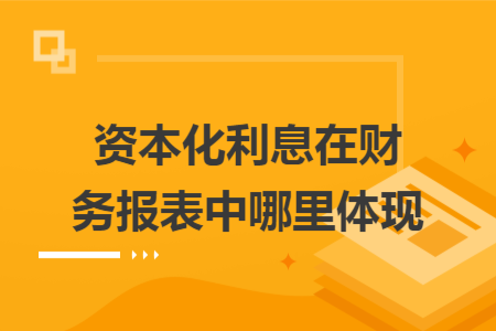 資本化利息在財(cái)務(wù)報(bào)表中哪里體現(xiàn)