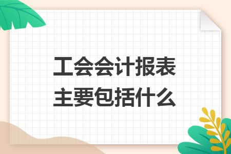 工會會計報表主要包括什么