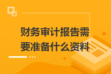 財(cái)務(wù)審計(jì)報(bào)告需要準(zhǔn)備什么資料