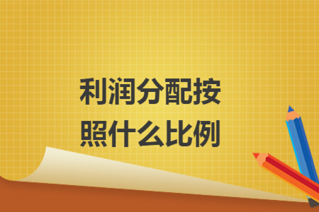 利潤分配按照什么比例
