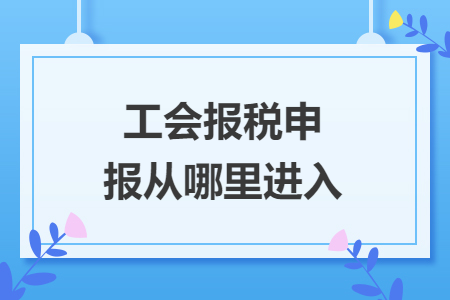 工會報(bào)稅申報(bào)從哪里進(jìn)入