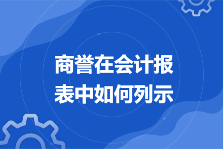 商譽在會計報表中如何列示