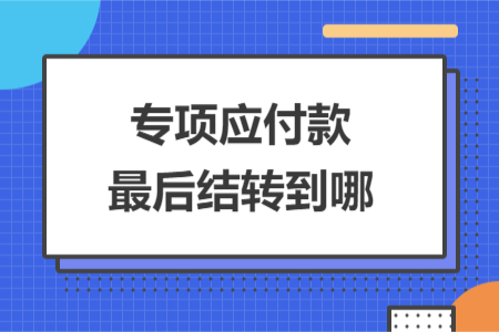 專項(xiàng)應(yīng)付款最后結(jié)轉(zhuǎn)到哪