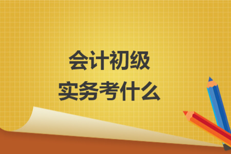 會計初級實務(wù)考什么