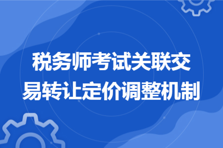 稅務(wù)師考試關(guān)聯(lián)交易轉(zhuǎn)讓定價(jià)調(diào)整機(jī)制